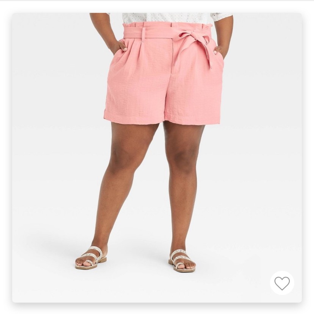 Target Women’s Plus Size High-Rise Paperbag Shorts
